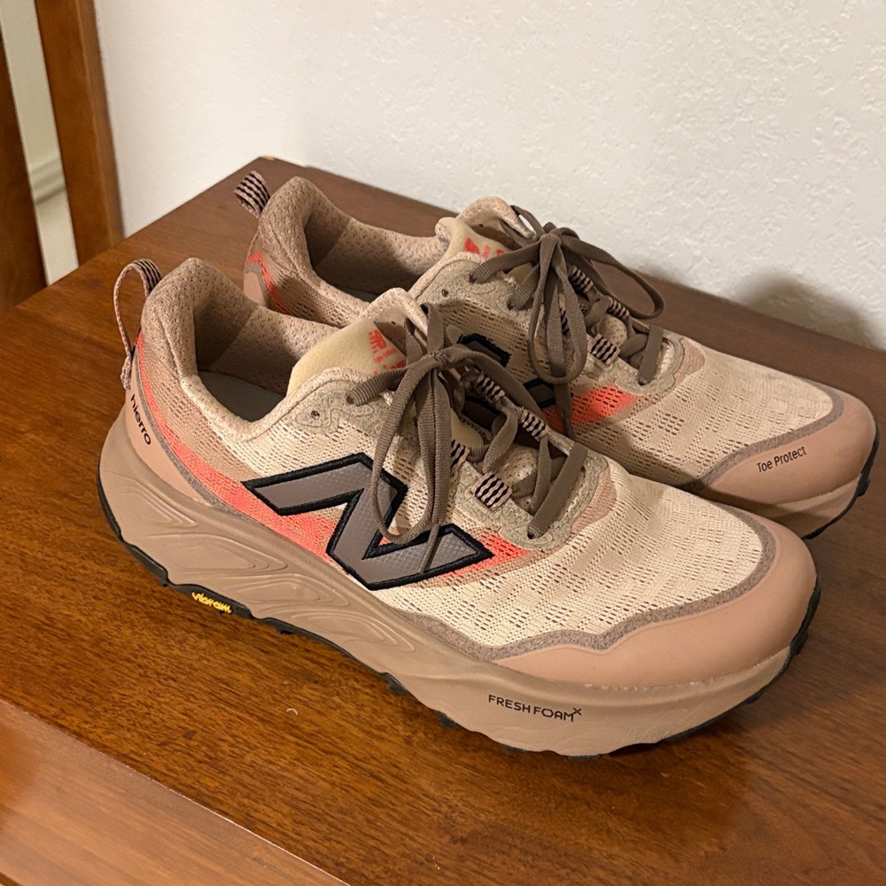New Balance Beige and Coral Athletic Shoes